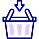 commerce and shopping,commerce,down arrow,online store,online shop,shopping basket,add to cart